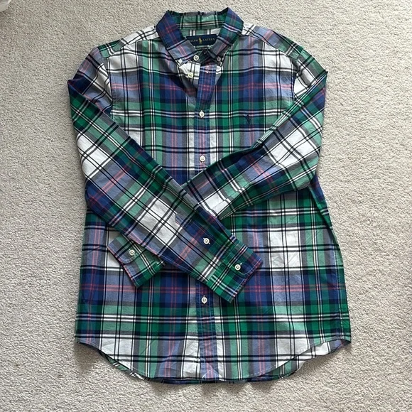Boys BUNDLE Polo Raulph Lauren Plaid Dress Shirts Size XL - Picture 2 of 13